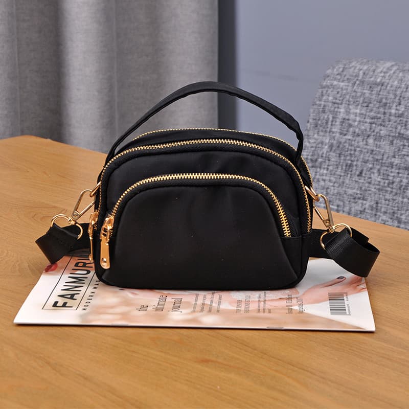 Bolsa feminina mensageiro pequena bolsa de lona Multi-camada Oxford pano leve lazer mãe saco de viagem All-Match à prova