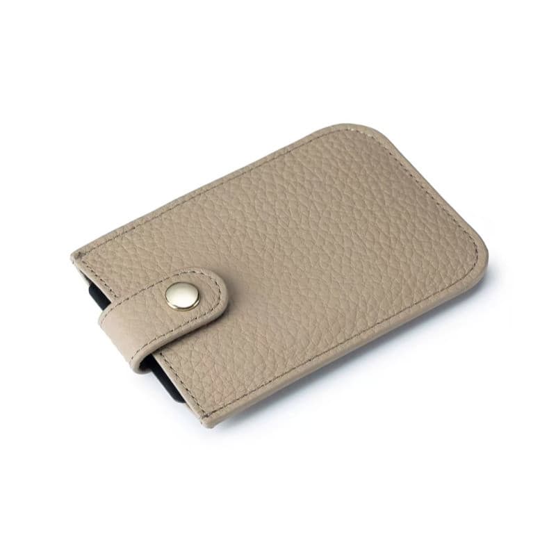 [Couro Legítimo] Carteira/Cartão Antifurto com Proteção RFID e Porta-Cartões Deslizante