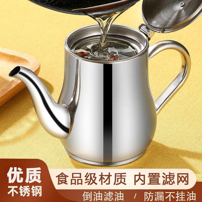 Pote de óleo de aço inoxidável 316, filtro de cozinha doméstica de qualidade alimentar, grande capacidade, tanque de arm