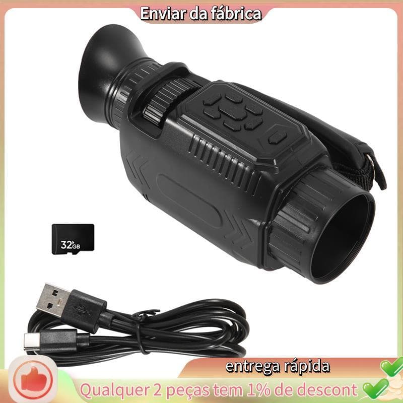 4K WIFI Câmera De Visão Noturna 4K Monocular 68MP Lente Macro Infravermelha 28X Zoom Digital Com Cartão 32G