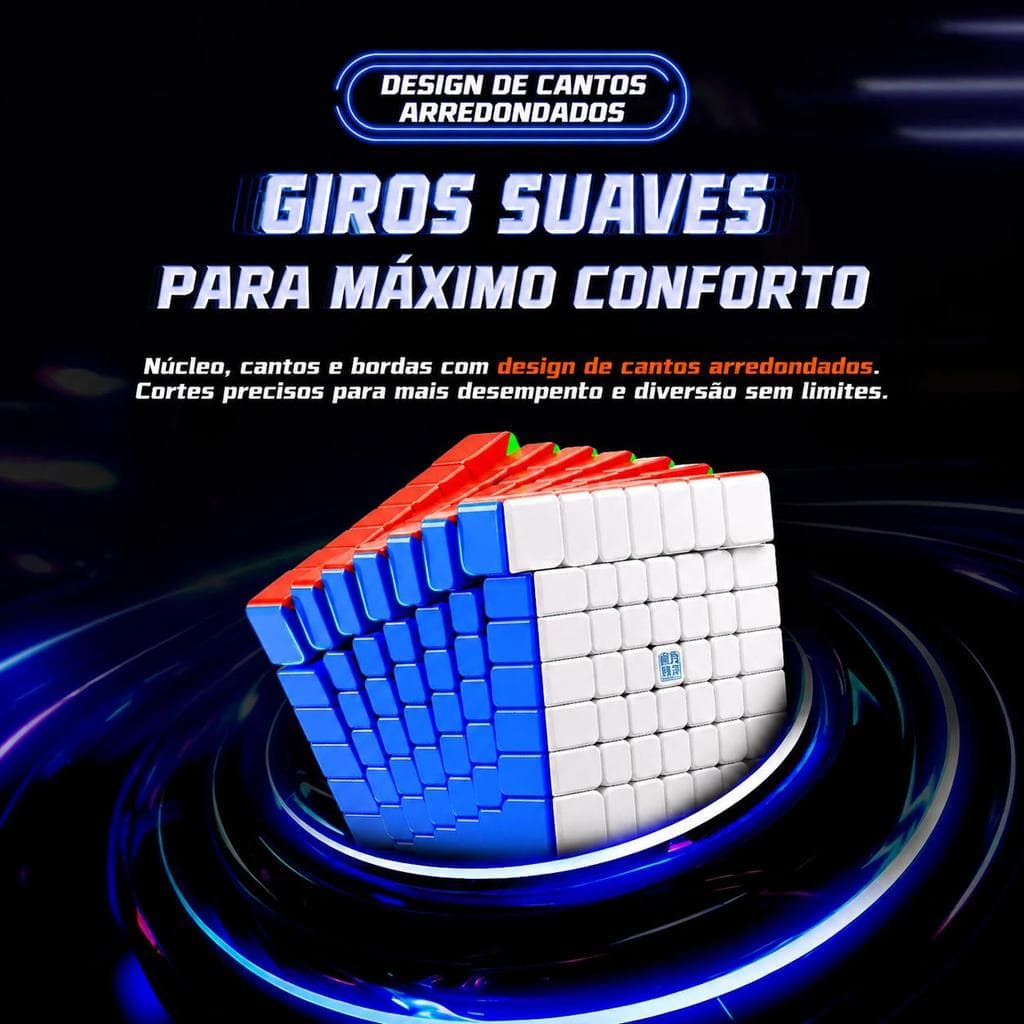Cubo MoYu MeiLong 6x6 V2 / 7x7 V2 Sem Ímãs Stickerless Fosco, Cubo de Ordem Alta para Iniciantes e Coleção