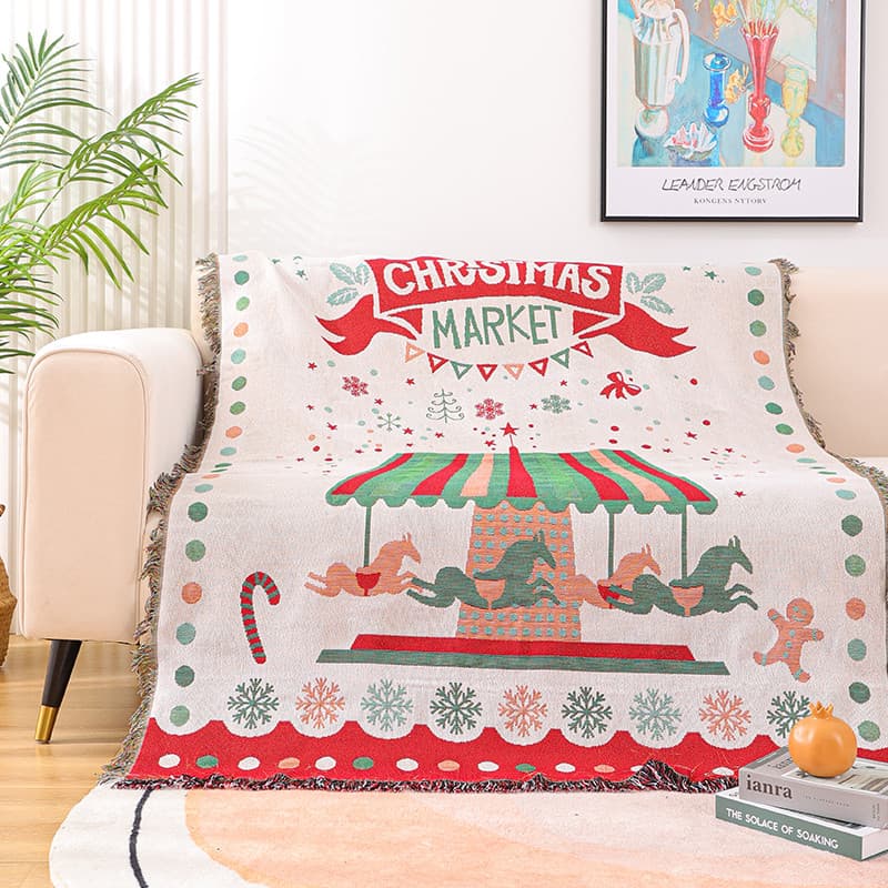 Moderno simples série de natal sofá toalha Hotel Shopping decoração de natal cobertor jardim de infância modelo quarto t