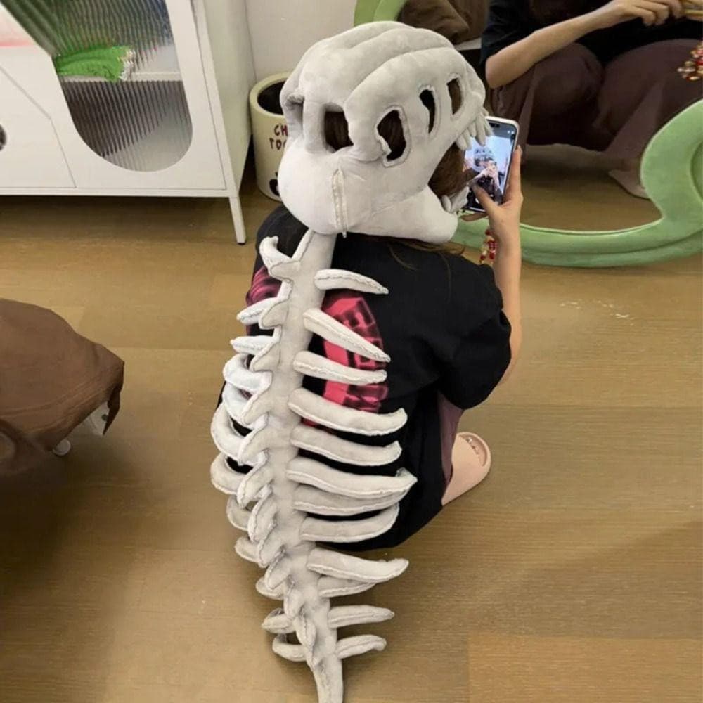 Máscara De Esqueleto De Dinossauro XINLEEN , Chapéu Engraçado De Cosplay E Vestível , Fantasia De Pelúcia Destacável