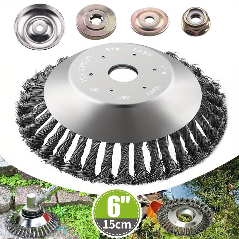 VARIEA-6 Polegada roda de fio de aço jardim escova de ervas daninhas cortador de grama alimentos aparador de grama jardi