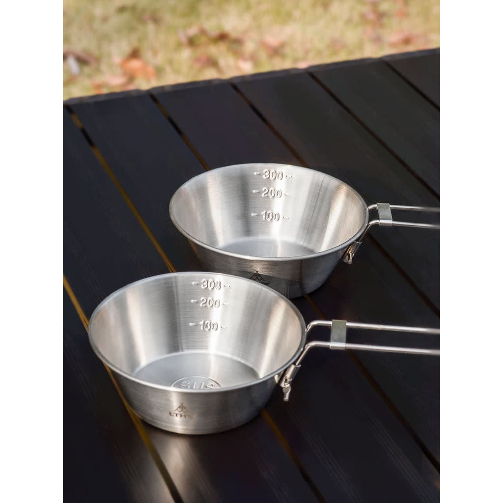 LTHW viagem ao ar livre dobrável Snowla tigela acampamento piquenique portátil 304 utensílios de mesa aço inoxidável aca