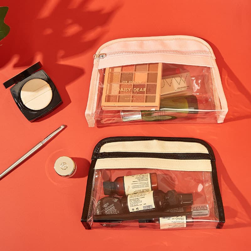Saco cosmético japonês transparente portátil saco de higiene pessoal geléia estilo coreano à prova dwaterproof água femi