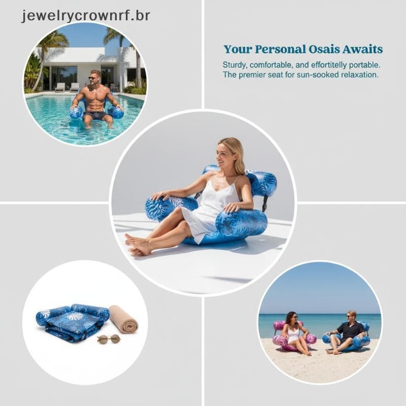 Espreguiçadeira De Piscina Inflável Perfeita Para Adultos Com Design Resistente E Macarrão De Água Confortável Relaxar