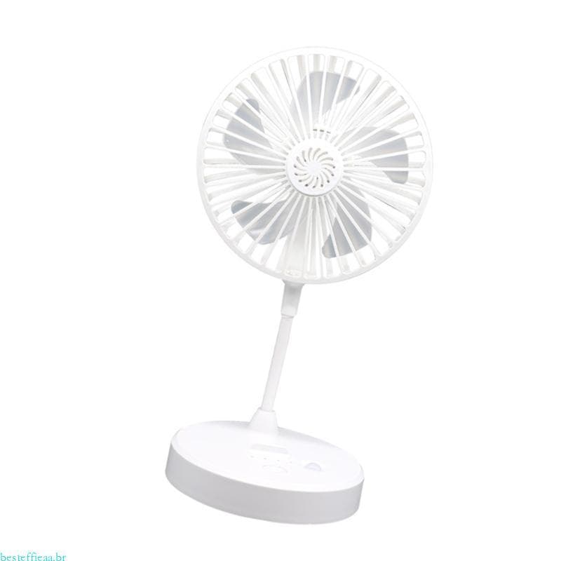 besteffie Ventilador Mesa Portátil Resfriamento Ar E Luz LED 4 Velocidades Recarregável Por USB Para Carro