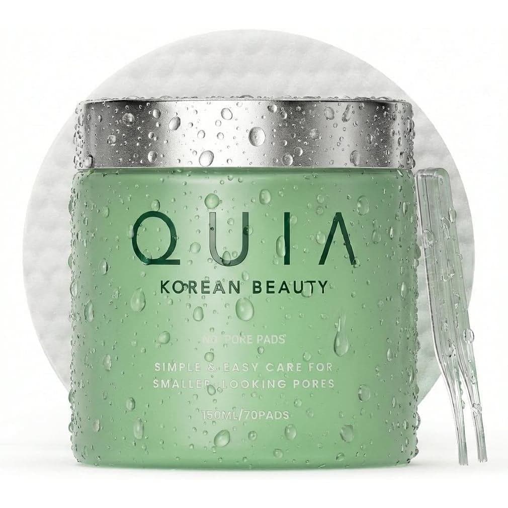 QUIATonerPads–AHA/BHADual-ActionExfoliateandHydrate–ClinicallyTestedforSensitive–VisiblyMinimizesPoresandoothsTexturein7