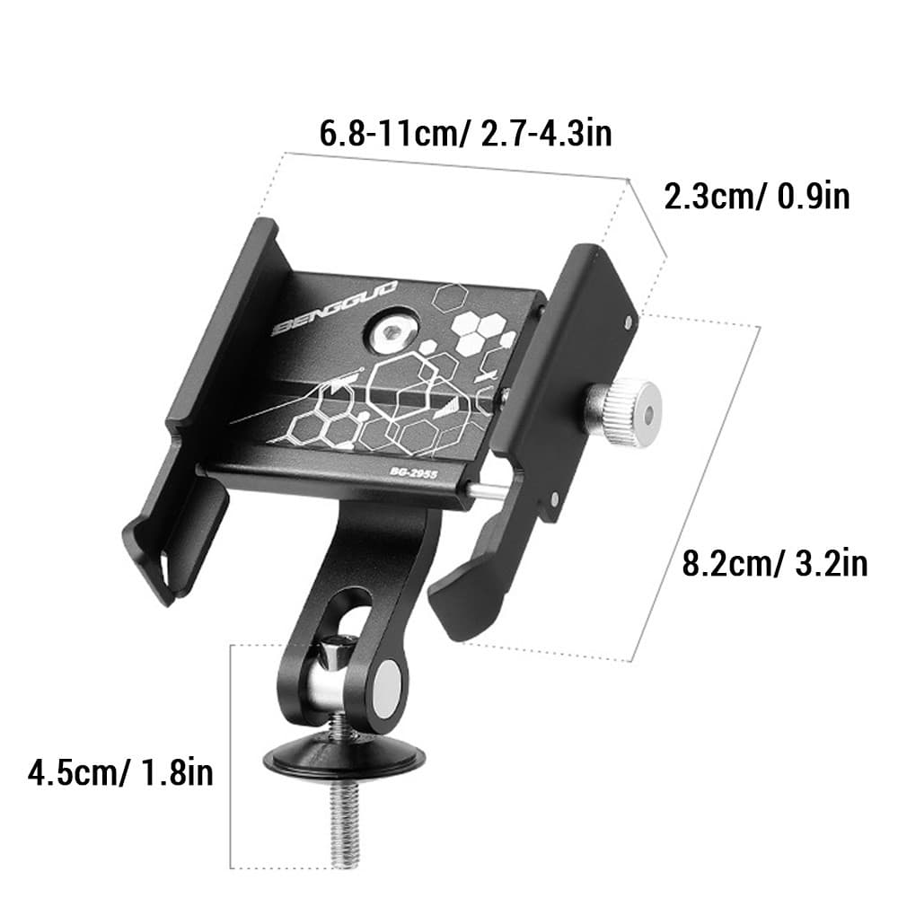 Suporte genérico para celular para bicicleta e braçadeira giratória para smartphone