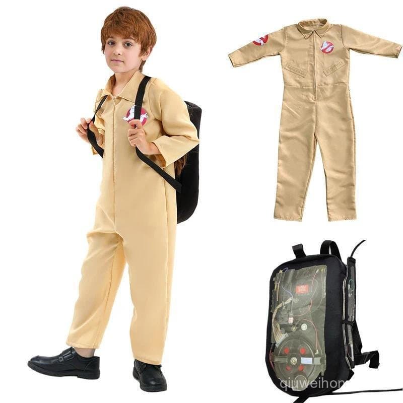 Fantasias de Halloween para Adultos e Crianças, Cosplay de Caçador de Fantasmas, Uniforme de Festa Anime, Macacões com M