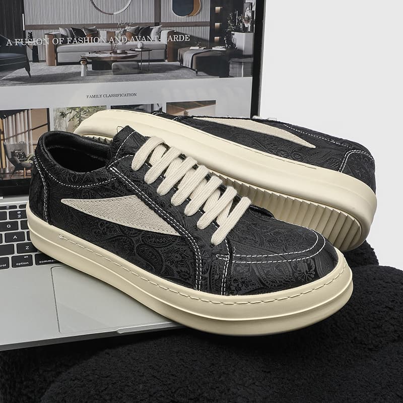 Sapatos masculinos de rua estilo americano estilo RO triângulo invertido padrão de verão malha respirável tênis masculin