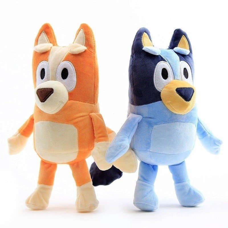 Brinquedo de Pelúcia Cartoon Bingo de Olhos Azuis de 28cm, Presente de Aniversário para Crianças SCEC
