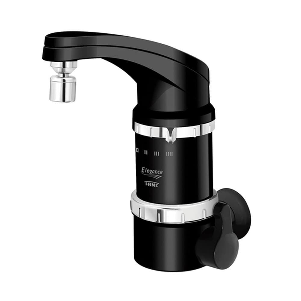 Torneira Elétrica de Parede Fame Elegance 4T Bica Alta Móvel Preta 4800W 110V