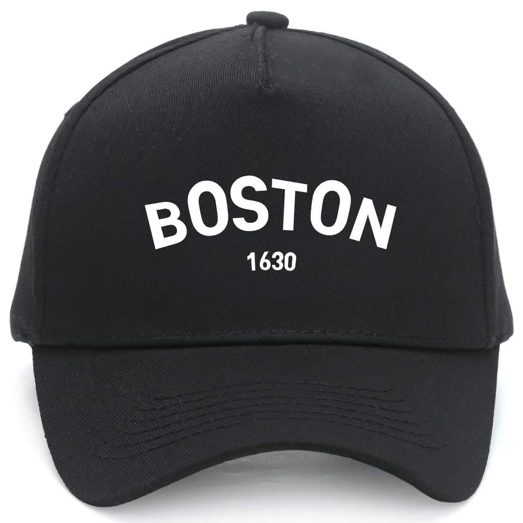 Boné Trucker Masculino Estampado Boston 1610 Letras Divertidas Circular Casual Básico Ajustável Estilo Street Skatista