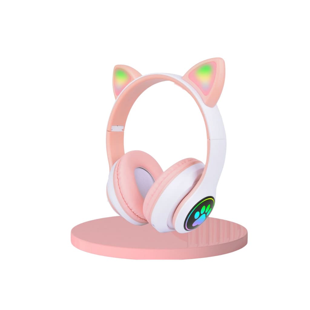 Fone De Ouvido Bluetooth Orelha Gatinho Infantil Led Sem fio top