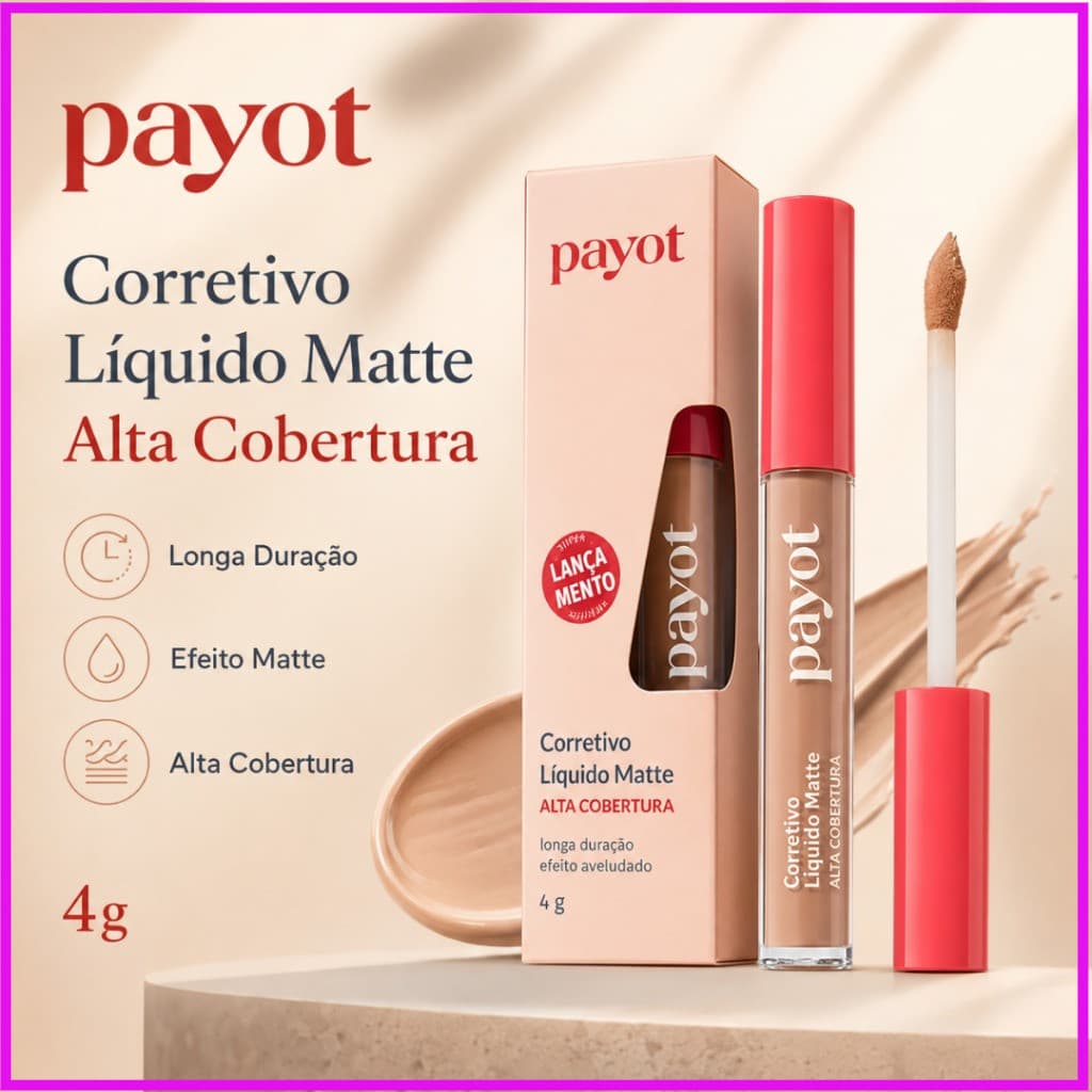 Corretivo Matte Alta Cobertura Payot