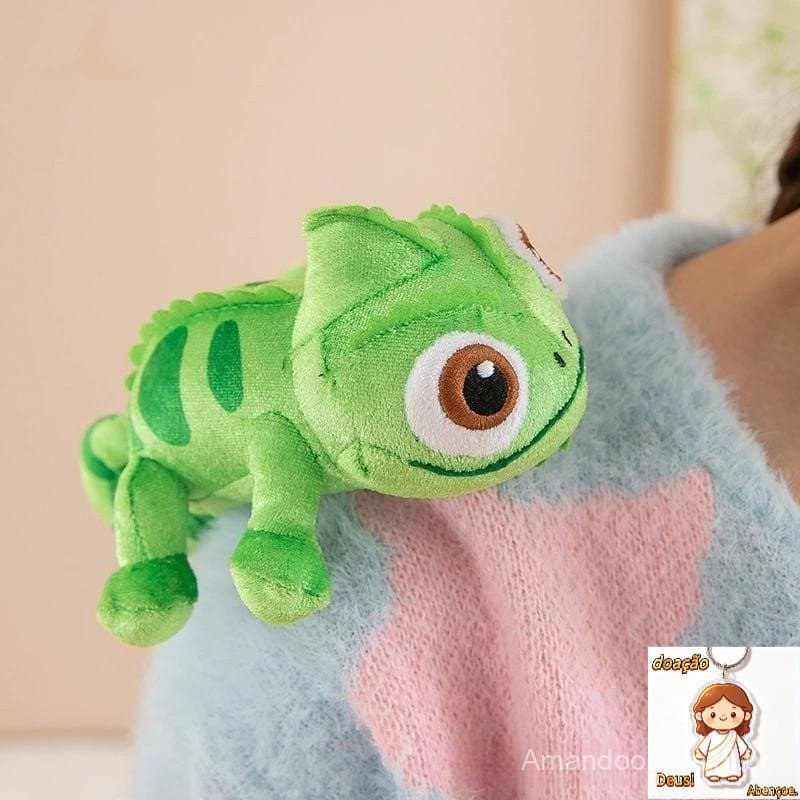 17cm Pascal Rapunzel Camaleão Deitado Ombro Plushie Brinquedo Boneca De Pelúcia Brinquedos Kawaii Decoração Meninos Meni