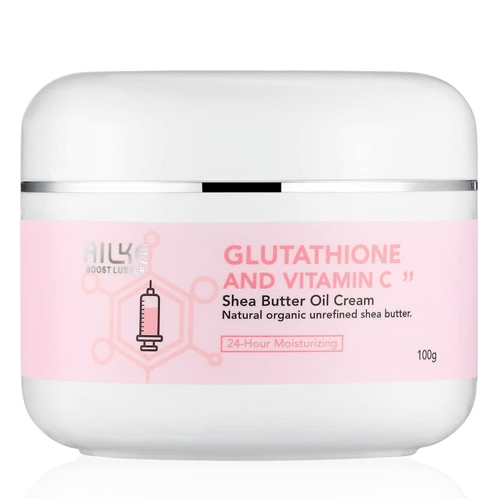 AILKE Creme de Manteiga de Karité Orgânica Não Refinada, Hidratante Diário para Rosto e Corpo, Suaviza, Alivia e Aumenta