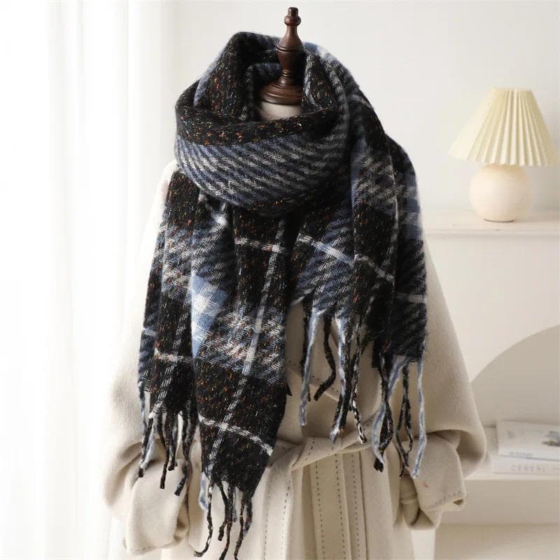 Novos Homens Mulheres Borla Cachecol Inverno Pescoço Mais Quente Imitação Cashmere Designer Cachecóis Feminino Babador E