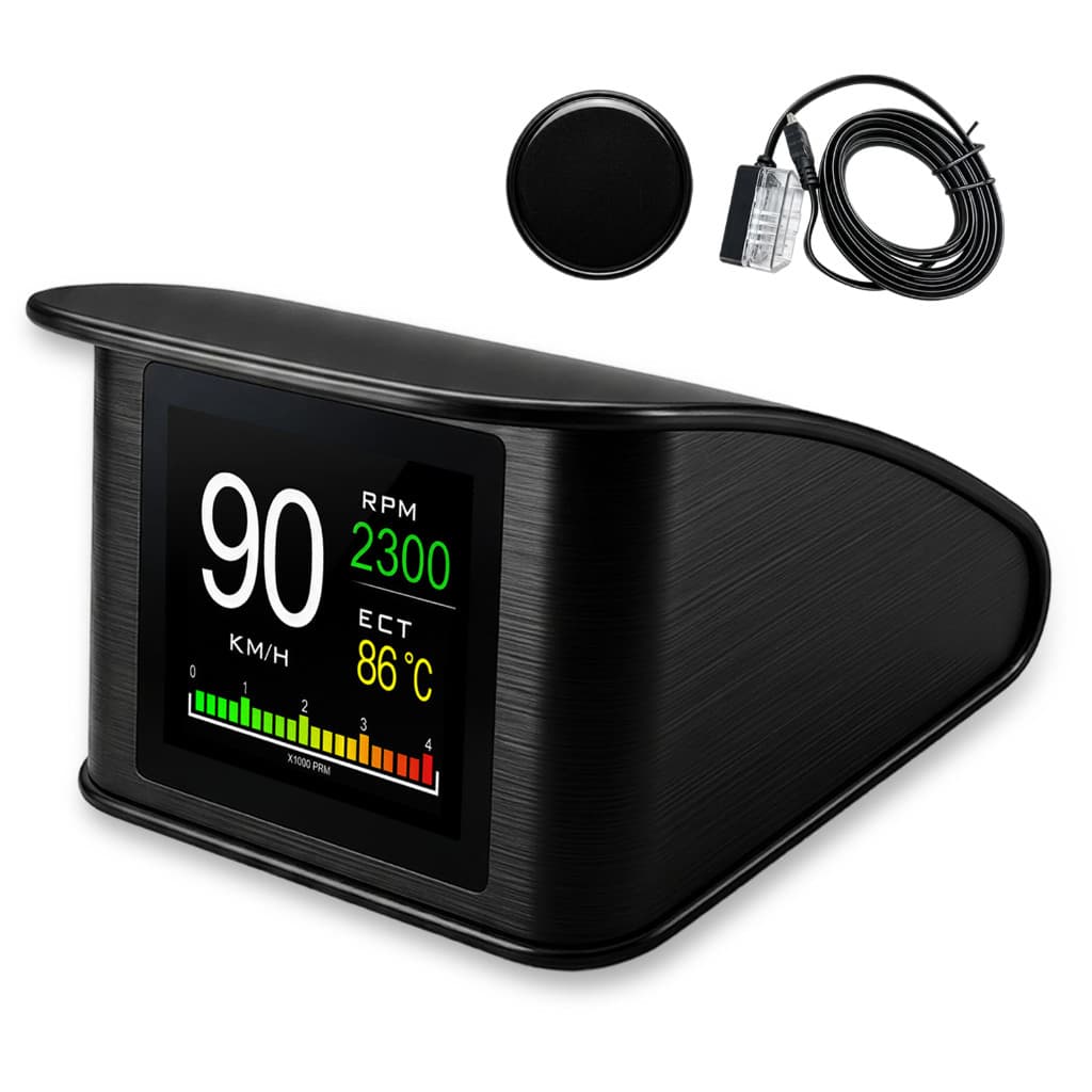HUD OBD2 P10 Tela Digital Veicular 12 Funções Ajuste Automático de Brilho Plug and Play