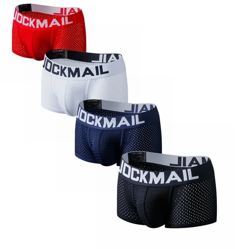4 Pçs/Lote boxer Masculino Malha Respirável boxershorts Roupa Interior Shorts Calcinha