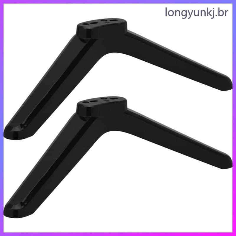 🏠 1Par Suporte Preto Em PP Para Monitor E Televisão Estável