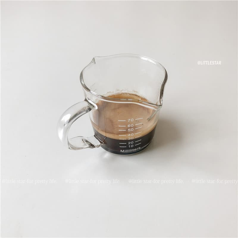 Estilo japonês mesmo estilo de vidro Mini tanque de leite tanque de leite xícara de café copo de leite boca dupla copo d