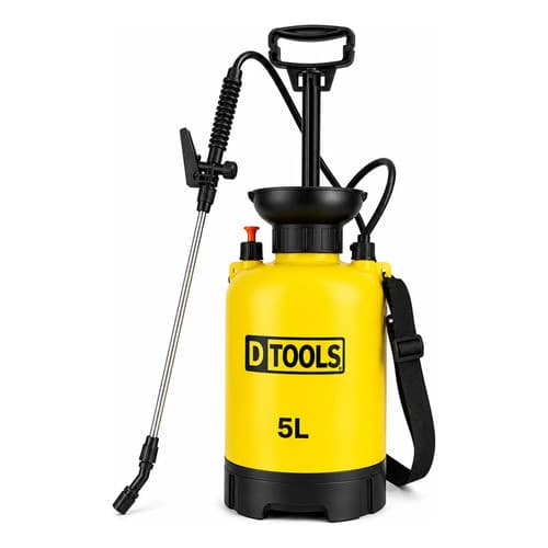 Pulverizador Manual Ombro Bico Regulável 5l Dtools Amarelo