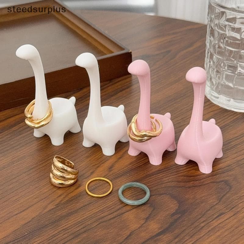 Suporte De Anel Multifuncional De Desenho Animado 2026 Joias De Dinossauro Rosa Para Uso Em Sala De Estar