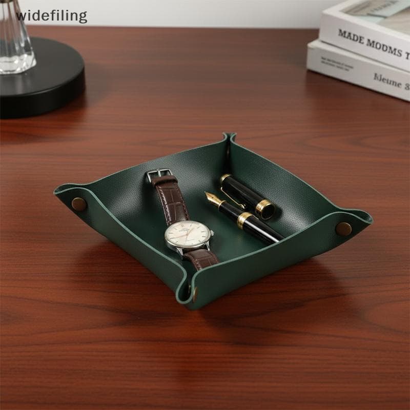 Caixa De Armazenamento De Couro PU Design Quadrado Bandeja Organizadora De Mesa Estilo Nórdico Para Chaves De Maquiagem