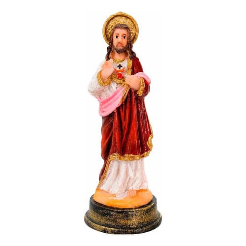 Imagem Do Sagrado Coração De Jesus De Resina - 9 Cm Estatueta Escultura Sacra Religioso Católica