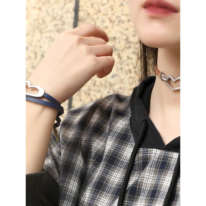 Novo produto Qinuo europa américa venda quente senhoras pulseira simples amor pequeno fresco pulseira colar pulseira Hig