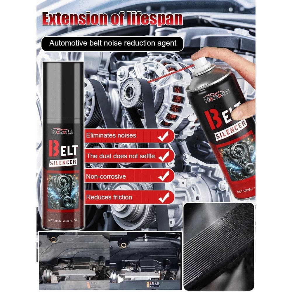 【Lubrificação Eficiente】Buy 1 Take 1 Auto Belt Dressing Spray Car Engine Belt Noise Spray Car Belt Silencer Lubricant Pa