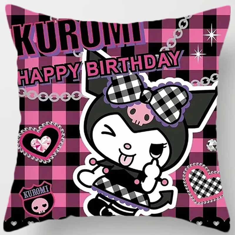Kuromi Sanrio Anime menina fronha sala de estar sofá travesseiro cabeceira cintura apoio encosto personalização KHTM