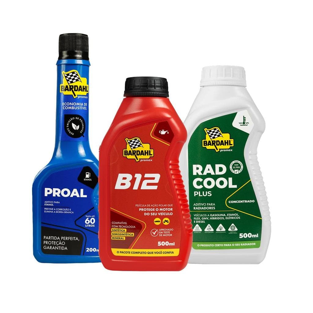 Bardahl Proal B12 Rad Cool Plus Kit Injeção Limpa e Motor