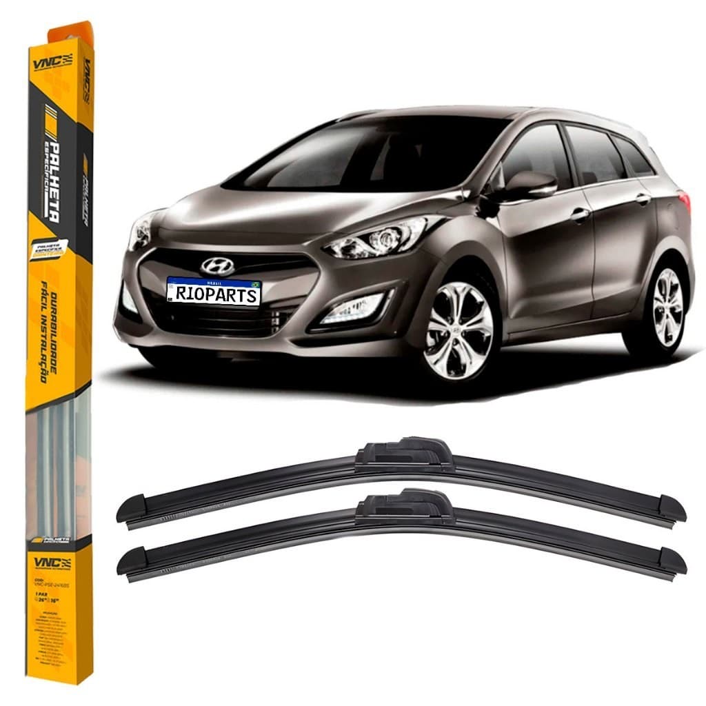 Par de Palhetas para Limpador de Parabrisa Dianteiro para Hyundai I30 2010 2011 2012