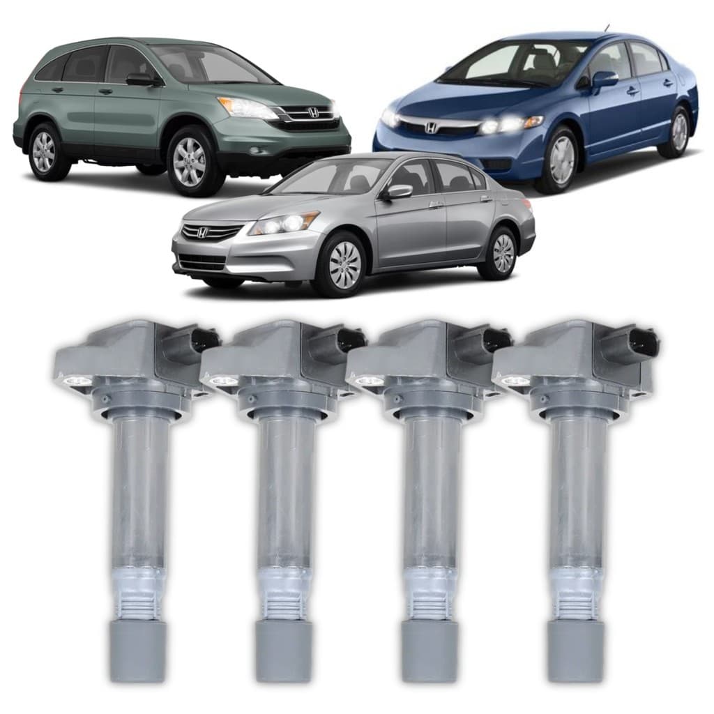 Kit 4 Bobina de Ignição Honda New Civic 1.8 CR-V Accord 2.0