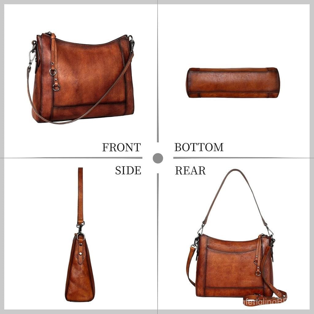 Bolsas Transversais de Couro Iswee para Mulheres, Bolsa de Ombro Média, Bolsa Hobo de Couro Genuíno, Bolsas e Carteiras