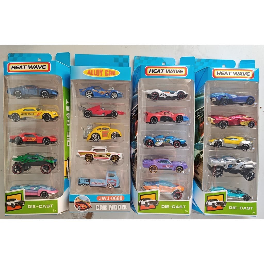 Kit 5 Carrinhos  Miniatura Infantil