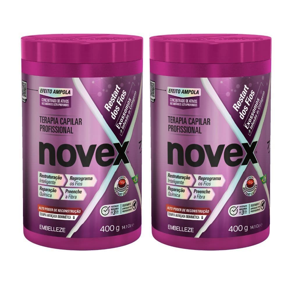 Kit 2 Creme de Tratamento Novex Exossomos com infusão 400g