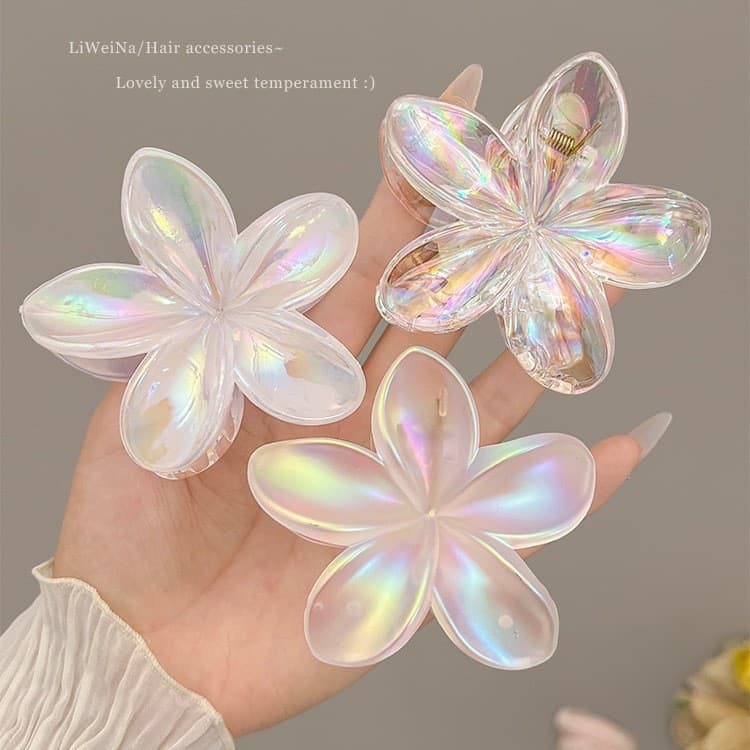 Grampo de cabelo feminino flor-grampo de cabelo antiderrapante, Design de primavera, adequado para estilo exuberante de