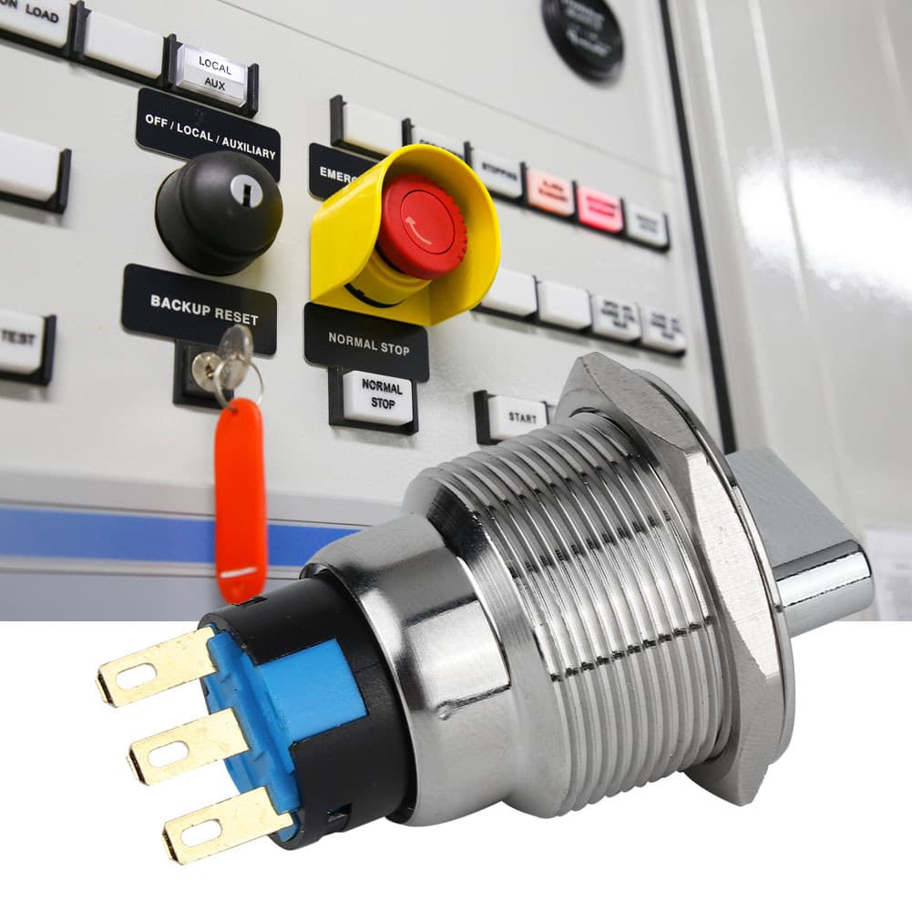 Interruptor de botão de mudança Vistreck 19mm em aço inoxidável IP67 - 3 pinos e 2 níveis para aplicações versáteis