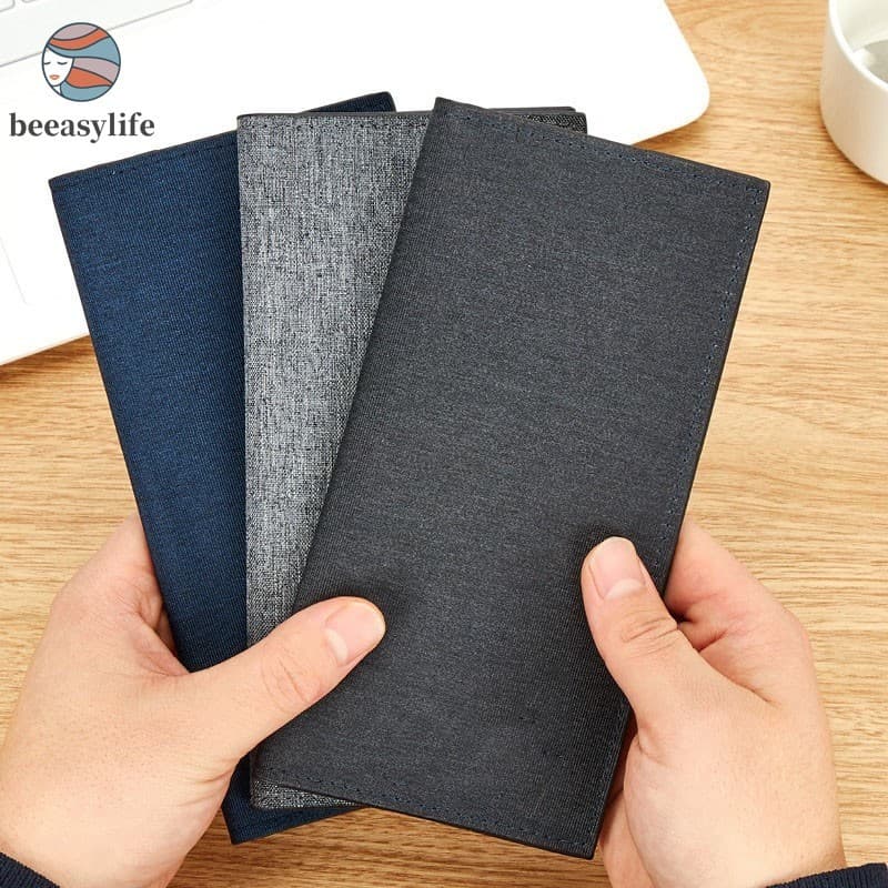Carteira Masculina Fina De Tecido Oxford-Porta-Cartões Leve Com 12 Compartimentos Para Presentes De Uso Diário