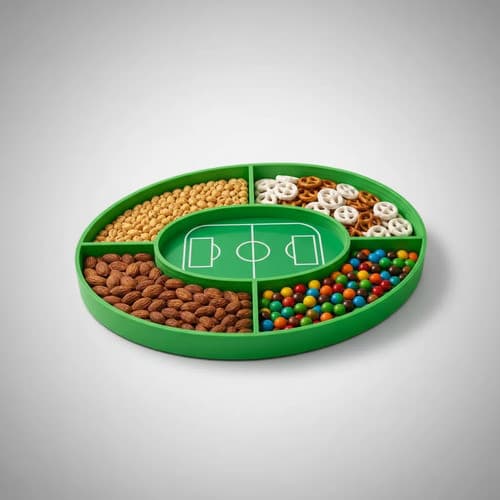 Petisqueira Copa Do Mundo Estádio 360 Com 5 Compartimentos