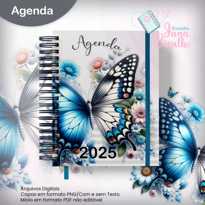 AGENDA PERSONALIZADA C/NOME 2027 BORBOLETAS 02