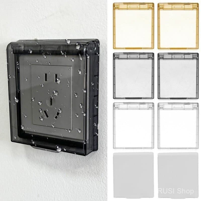 Tampa Protetora De Interruptor À Prova D'água De Luz Universal ABS Protetor Elétrico Auto-Adesivo Acessórios De Tomada D