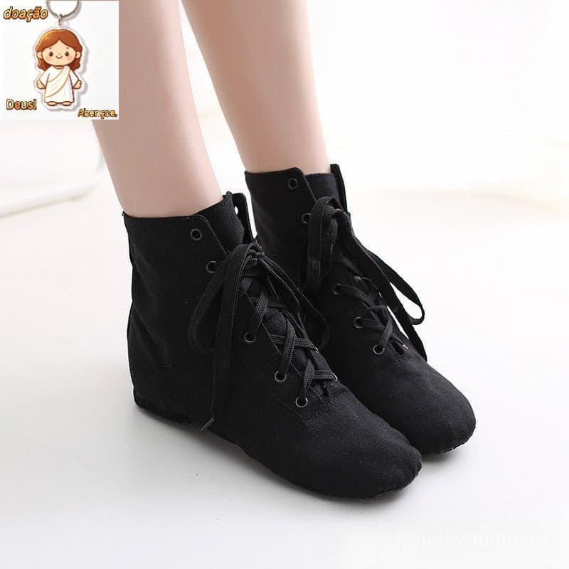 Sapatos de lona de jazz Sapatilhas de dança preto/vermelho suave para meninos para crianças adultos mulheres botas mascu