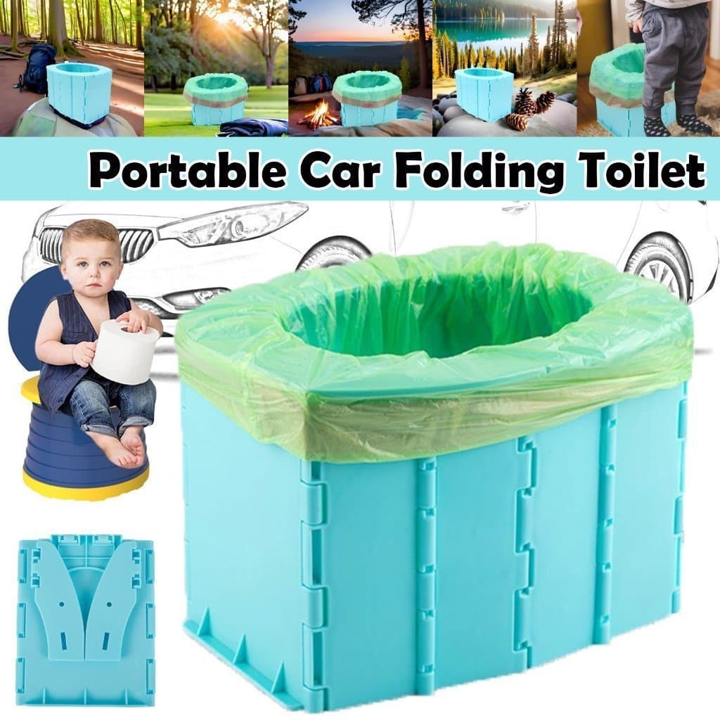 Penico Pinico Infantil Troninho Sanitary Commode Potty Portátil para Bebês Viagem ao Ar Livre Urinol Dobrável L23E