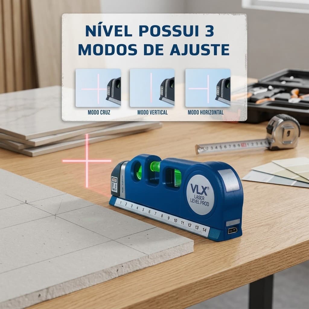 Nível Laser Nivelador Multifuncional Nível De Bolha 3 Estágios Projetor De Linhas Guia Construção Civil Marcenaria